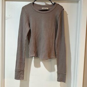 NWOT We the Free waffle knit thermal. Pretty taupe color. Large